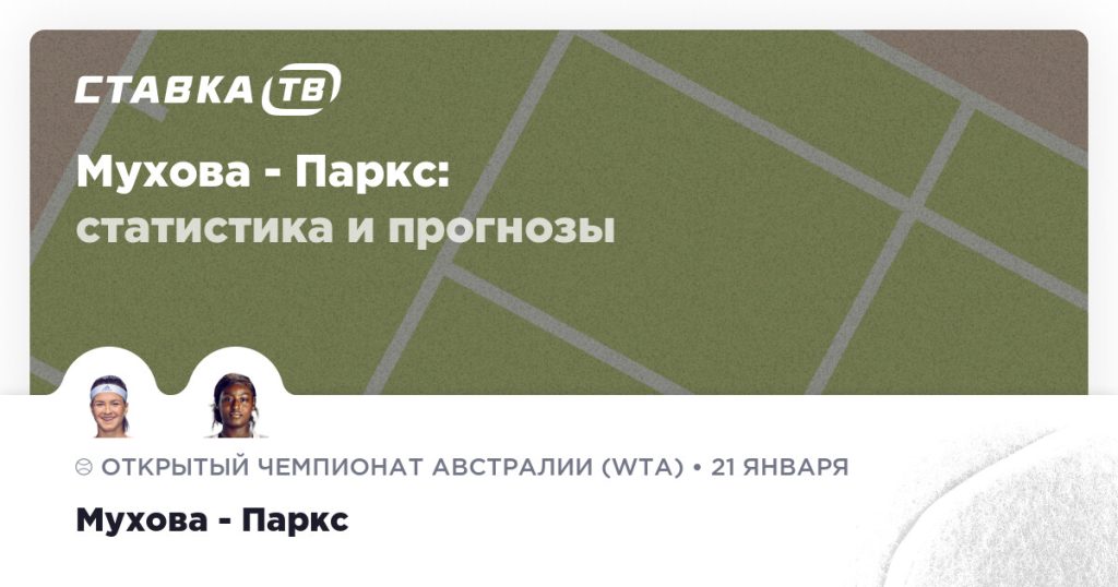 Мухова — Паркс: прогноз (кэф 1.7) 21 января 2026 | СТАВКА ТВ