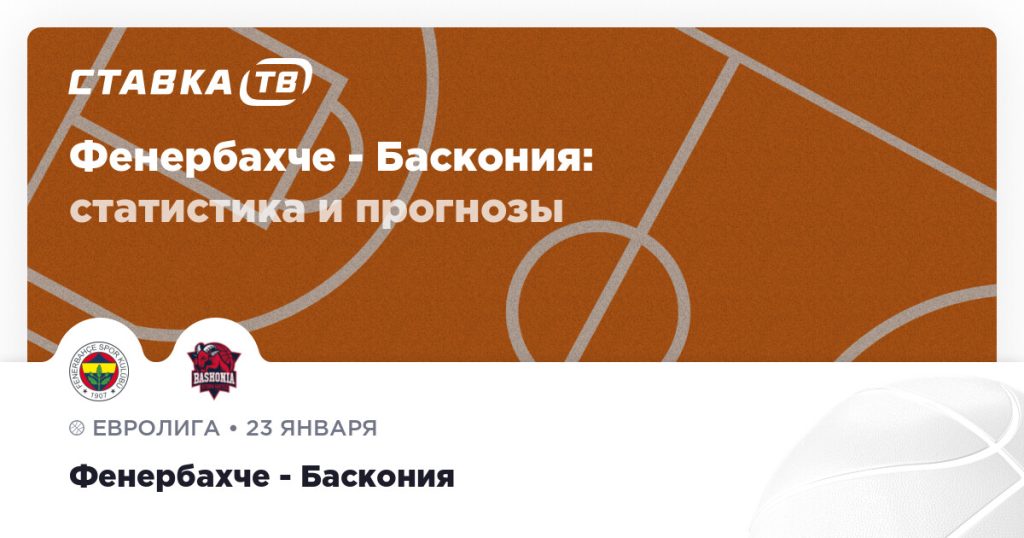 Фенербахче — Баскония: прогноз (кэф 1.72) 23 января 2026 | СТАВКА ТВ